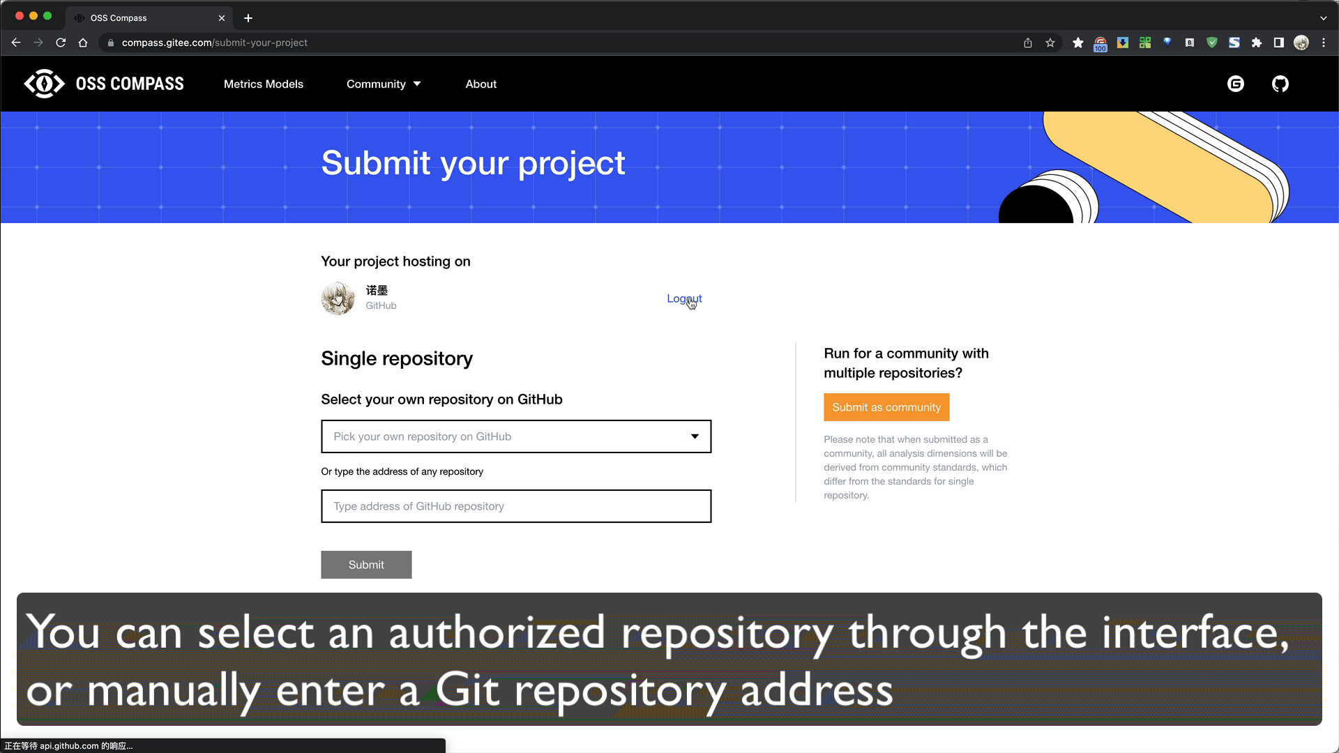 Submit as Single repository